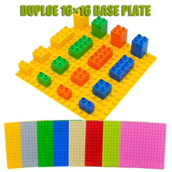 Duploe Big Bricks Base Plate 16*16 Dots 25.5*25.5cm Baseplate DIY Building Blocks Toys For Children Kids Gift Compatible Duploed
Duploe Big Bricks Base Plate 16*16 Dots 25.5*25.5cm Baseplate DIY Building Blocks Toys For Children Kids Gift Compatible Duploed