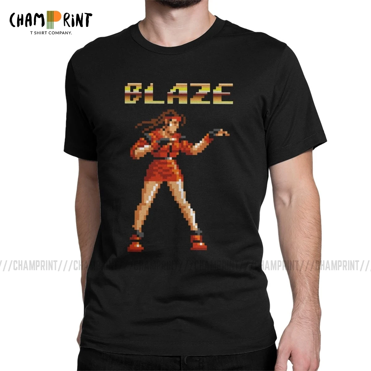 Мужская футболка с круглым вырезом Blaze Fielding хлопковая Футболка винтажная игра