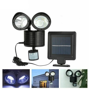 Black 22 LEDs Double Head Human Body Sensor Solar Lamp Spot Light Pathway Solar Powered Floodlight Dual Security Detector Lamp
Black 22 LEDs Double Head Human Body Sensor Solar Lamp Spot Light Pathway Solar Powered Floodlight Dual Security Detector Lamp
