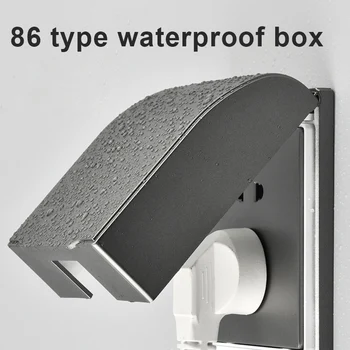 Socket Splash-proof Box Single Outlet Waterproof Cover Outdoor indoor Receptacle Protector J8
Socket Splash-proof Box Single Outlet Waterproof Cover Outdoor indoor Receptacle Protector J8