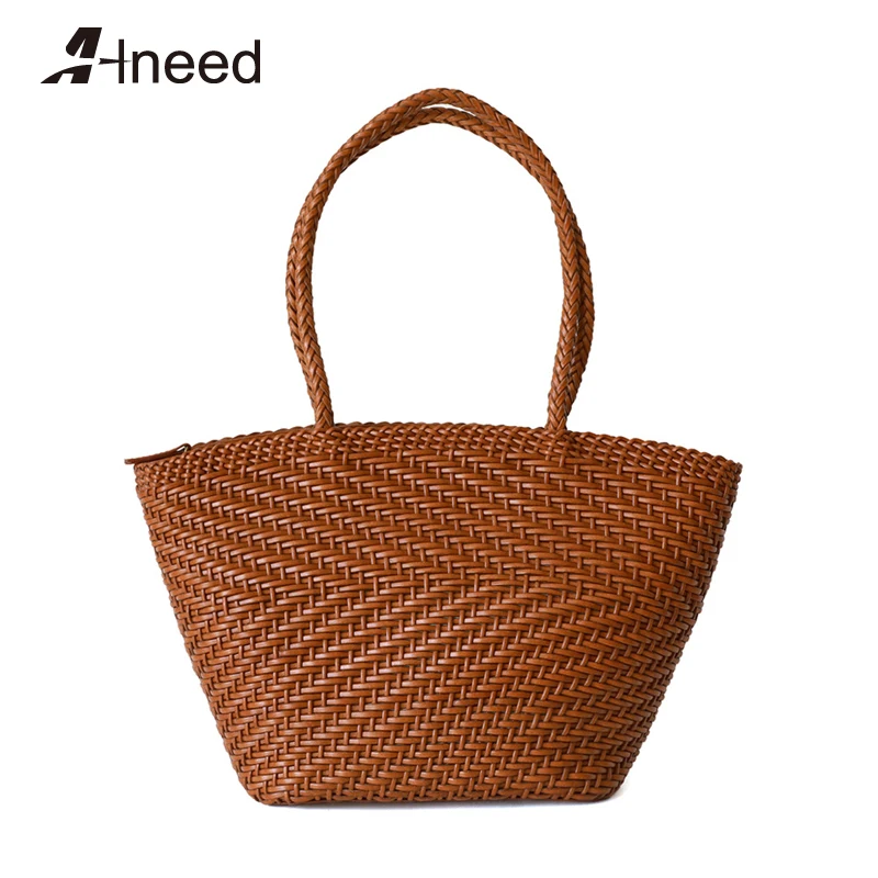 ALNEED Tote Bags for Women 2010 Genuine Leather Knitting Top Handle Bag Ladies Large Capacity Handbags Bolsa Feminina Clutch
ALNEED Tote Bags for Women 2010 Genuine Leather Knitting Top Handle Bag Ladies Large Capacity Handbags Bolsa Feminina Clutch