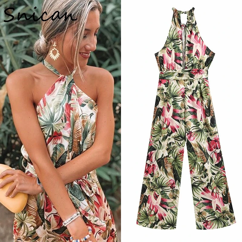Snican female playsuit halter sleevless green floral print sashes sexy jumpsuits female bodysuit za woman 2020 rompers femme
Snican female playsuit halter sleevless green floral print sashes sexy jumpsuits female bodysuit za woman 2020 rompers femme