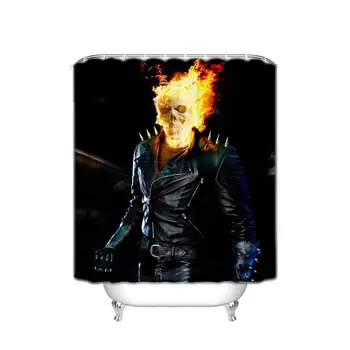 Halloween Fire Skull Man Shower Curtain Waterproof Polyester Bathroom with Hooks, 36W X 72H Blue 3D Design
Halloween Fire Skull Man Shower Curtain Waterproof Polyester Bathroom with Hooks, 36W X 72H Blue 3D Design