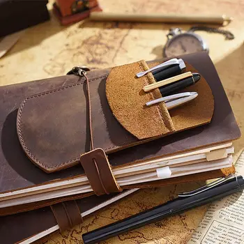 Handmade Leather Pencil Bag Fountain Pen Pouch Sleeve Cover Pocket Stationery 
Handmade Leather Pencil Bag Fountain Pen Pouch Sleeve Cover Pocket Stationery