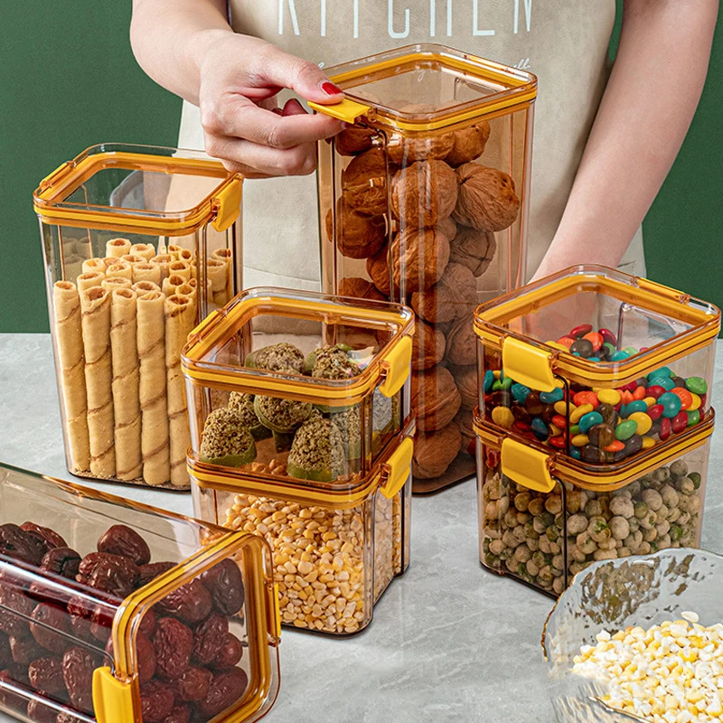 Square Food Container Airtight Cans Transparent Seasonings Grains Storage Cans Snacks Dried Fruit Preservation Organizer Jar
Square Food Container Airtight Cans Transparent Seasonings Grains Storage Cans Snacks Dried Fruit Preservation Organizer Jar