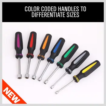 SEDY 7pcs Hollow Shaft Nut Driver Metric Set Screwdriver Set Hex Bit Metal Socket Key Wrench 5 -1 
SEDY 7pcs Hollow Shaft Nut Driver Metric Set Screwdriver Set Hex Bit Metal Socket Key Wrench 5 -1