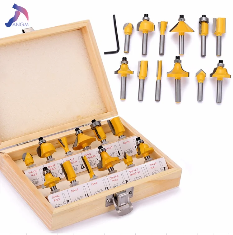 12PC Wood Milling Cutter 6.35 Shank Router Bits Set Cnc Cutter Milling Cutters for Wood Woodworking Floor Engraving Cutting Tool
12PC Wood Milling Cutter 6.35 Shank Router Bits Set Cnc Cutter Milling Cutters for Wood Woodworking Floor Engraving Cutting Tool