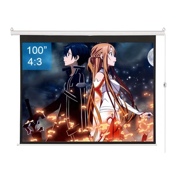Electric Motorized Projector Screen with Multi Aspect Ratio Function 100 Inch 4:3 Matte Gray Fabric Fiber Glass Screen
Electric Motorized Projector Screen with Multi Aspect Ratio Function 100 Inch 4:3 Matte Gray Fabric Fiber Glass Screen
