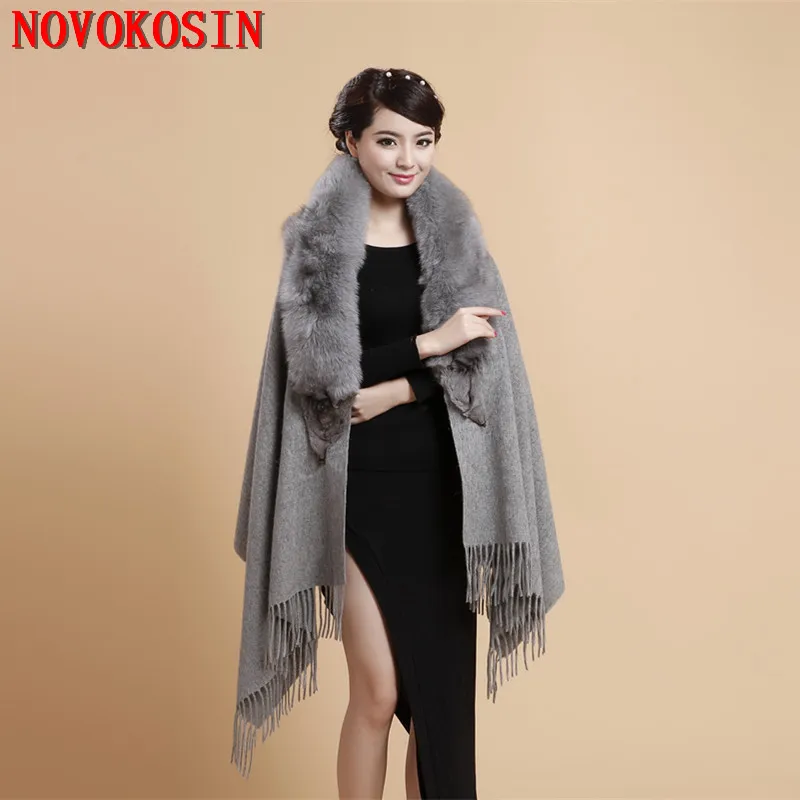 SC400 5 Color 2019 Long Winter Wool Cashmere Pashmina Fashion Solid Color Big Real Fox Fur Neck Shawl Thicken Warm Tassel Wrap 
SC400 5 Color 2019 Long Winter Wool Cashmere Pashmina Fashion Solid Color Big Real Fox Fur Neck Shawl Thicken Warm Tassel Wrap