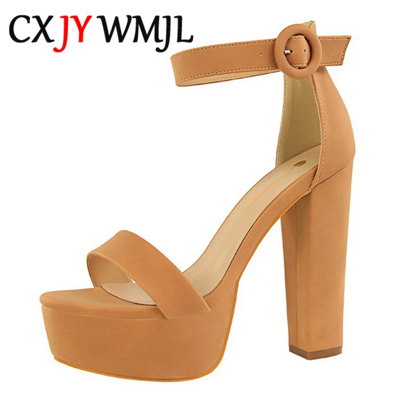 Big Size Platform Strap Buckle Women Sandals 6 color PU Sexy Night Club Square Heel Shoes Summer Party Heeled Sandal
Big Size Platform Strap Buckle Women Sandals 6 color PU Sexy Night Club Square Heel Shoes Summer Party Heeled Sandal