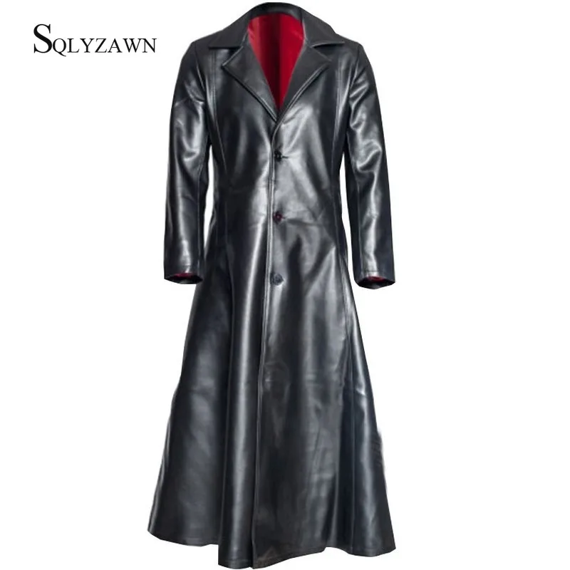 Cool Men Single Breasted X-Long Trench Coat Leather Jacket Windbreak Winter PU Leather Jacket Business Male Overcoat Trench 5XL
Cool Men Single Breasted X-Long Trench Coat Leather Jacket Windbreak Winter PU Leather Jacket Business Male Overcoat Trench 5XL
