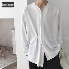 Spring Autumn New Korean Concise Solid Shirt V-Neck Loose Straight Long Sleeve Casual Mens Harajuku Vintage Fashion Blouse
Spring Autumn New Korean Concise Solid Shirt V-Neck Loose Straight Long Sleeve Casual Mens Harajuku Vintage Fashion Blouse
