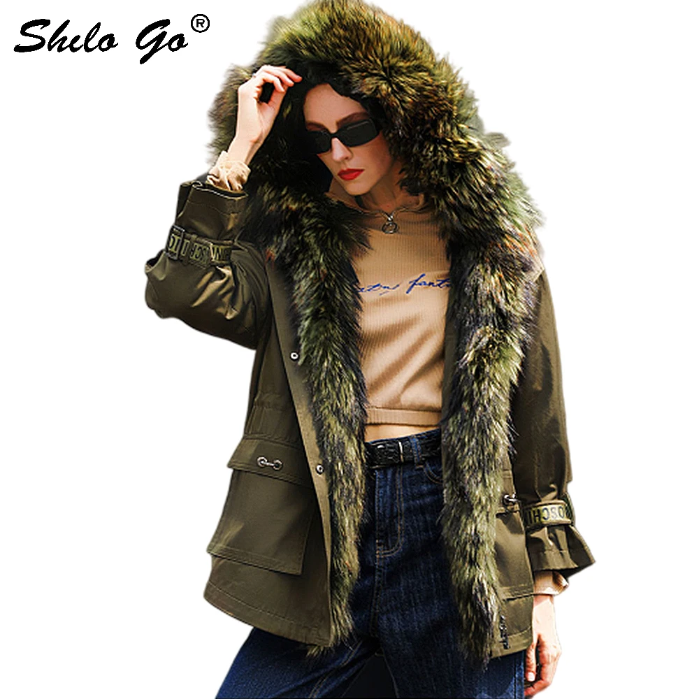 Fur Coat Army Green Real Raccoon Collar Hooded Drawstring Waist Warm Rabbit Fur Lining Fur Coat Women Winter Casual Plus Outwear
Fur Coat Army Green Real Raccoon Collar Hooded Drawstring Waist Warm Rabbit Fur Lining Fur Coat Women Winter Casual Plus Outwear