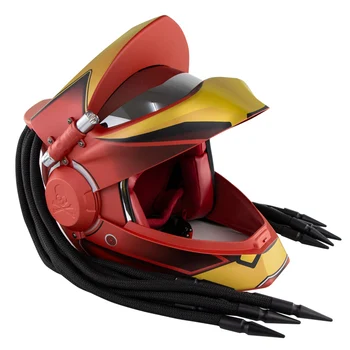 Dot/GB Approved Helmets Soman SM958 Retro Flip up Predator Halloween Full Face casco capacete moto Motorcycle Helmet 
Dot/GB Approved Helmets Soman SM958 Retro Flip up Predator Halloween Full Face casco capacete moto Motorcycle Helmet