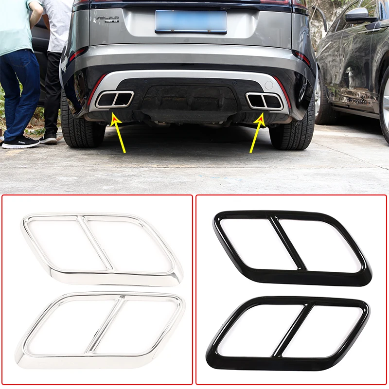 Stainless Steel Car Pipe Throat Exhaust Outputs TailPipe Frame Cover Trim For Land Rover Range Rover Velar 2017-2020 Accessories
Stainless Steel Car Pipe Throat Exhaust Outputs TailPipe Frame Cover Trim For Land Rover Range Rover Velar 2017-2020 Accessories