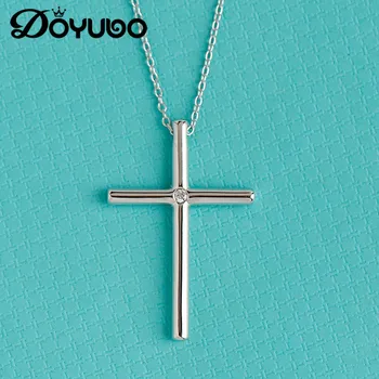 DOYUBO Elegant Sterling Silver Cross Pendant Necklace For Women Wedding Jewelry 925 Silver Cross Charms Chains For Party VA224
DOYUBO Elegant Sterling Silver Cross Pendant Necklace For Women Wedding Jewelry 925 Silver Cross Charms Chains For Party VA224
