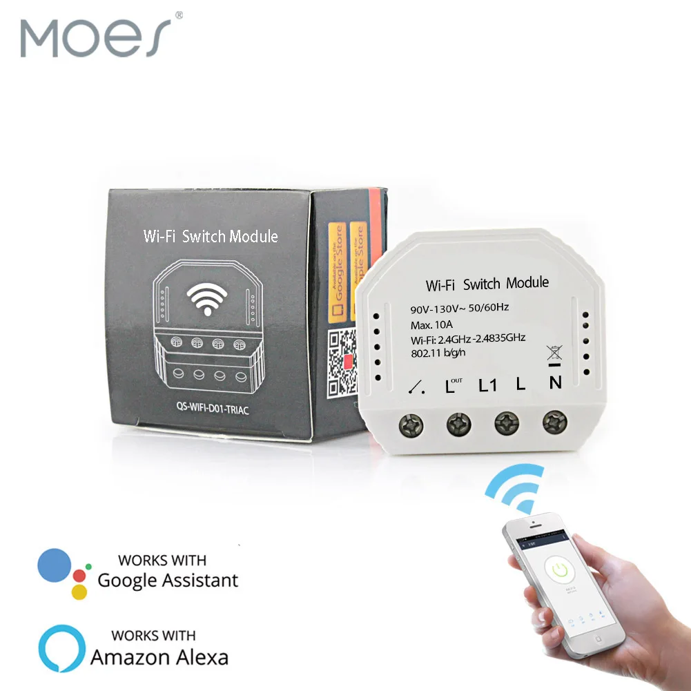 90V-130V Wifi Smart Light Switch Diy Breaker Module Smart Life/Tuya APP Remote Control,Works with Alexa Echo Google Home 2 Way
90V-130V Wifi Smart Light Switch Diy Breaker Module Smart Life/Tuya APP Remote Control,Works with Alexa Echo Google Home 2 Way