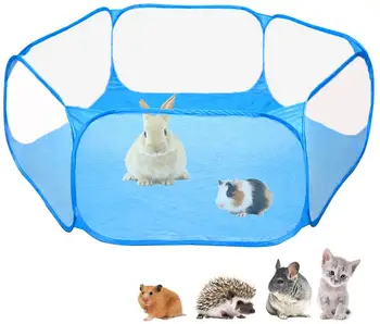 Small Animals C&C Cage Tent, Breathable & Transparent Pet Playpen Pop Open Outdoor/Indoor Exercise Fence Portable Yard Fence
Small Animals C&C Cage Tent, Breathable & Transparent Pet Playpen Pop Open Outdoor/Indoor Exercise Fence Portable Yard Fence