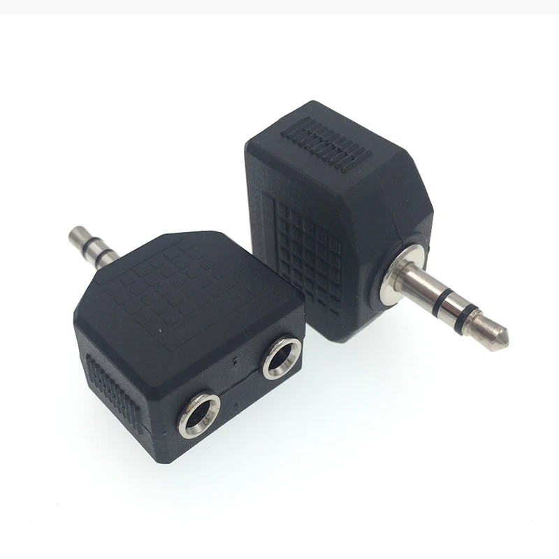 3.5mm Male to 2x3.5mm Female Stereo Convertor Adapter Connector For Headphone (4)