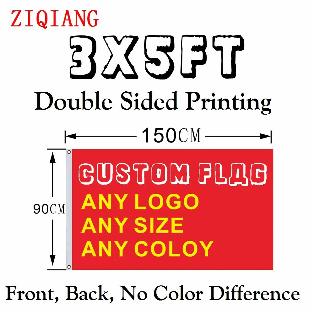 

Custom Flag 3x5 FT Banner Flying 90x150cm Polyester Sports Advertising Car Decoration Home Gift Party Indoor Outdoor