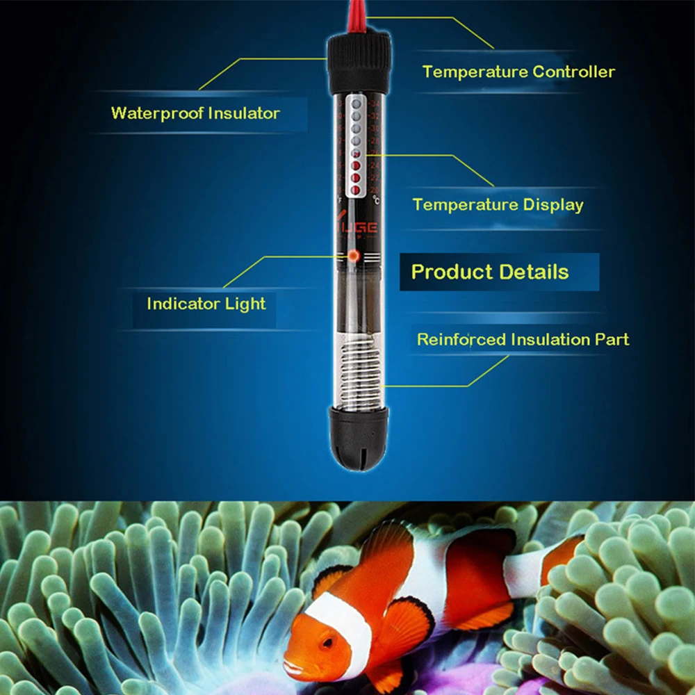 Aquarium Accessories Aquarium Heater Fish Tank Temperature Heating Rod Power Water Automatic Constant Saving Heater
Aquarium Accessories Aquarium Heater Fish Tank Temperature Heating Rod Power Water Automatic Constant Saving Heater