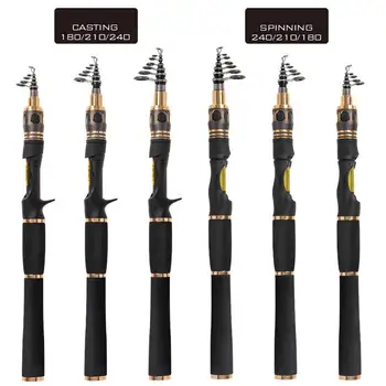 Telescopic Fishing Rod Hard Carbon Fish Pole Ceramic Guide Ring EVA Handle On For Casting Spinning Fishing Rod Pole 1.8/2.1/2.4M
Telescopic Fishing Rod Hard Carbon Fish Pole Ceramic Guide Ring EVA Handle On For Casting Spinning Fishing Rod Pole 1.8/2.1/2.4M