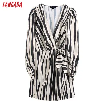 Tangada Fashion Women Striped Print Playsuit Long Sleeve v neck bow tie Vintage Female Jumpsuit BE130 
Tangada Fashion Women Striped Print Playsuit Long Sleeve v neck bow tie Vintage Female Jumpsuit BE130
