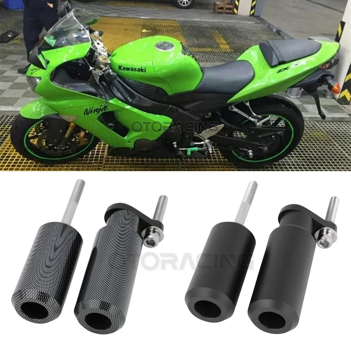 Motorcycle Black/Carbon Frame Sliders Falling Protection For Kawasaki Ninja ZX 6R ZX-6R ZX6R 2005 2006
Motorcycle Black/Carbon Frame Sliders Falling Protection For Kawasaki Ninja ZX 6R ZX-6R ZX6R 2005 2006