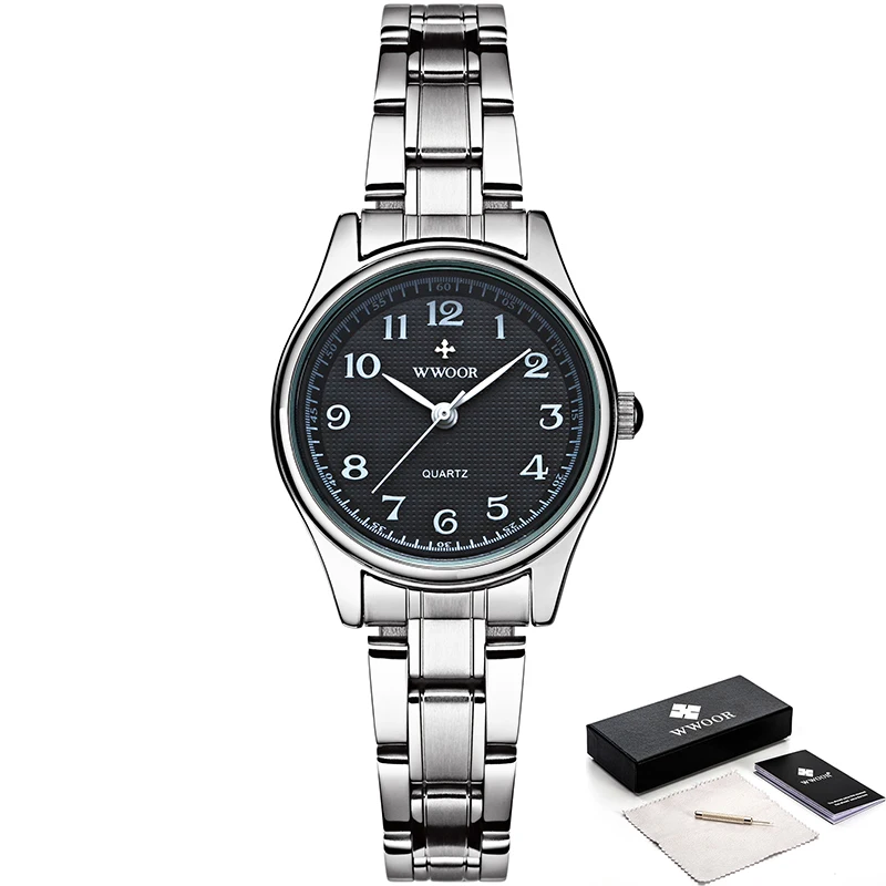 Часы Montre Femme 2020 WWOOR женские циферблат с цифрами водонепроницаемые маленькие часы