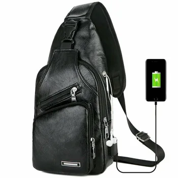 Fashion Men Vintage Chest Bag Crossbody Bag with USB Charging Port for Cycling Camping Casual Wear Waterproof Large Capacity
Fashion Men Vintage Chest Bag Crossbody Bag with USB Charging Port for Cycling Camping Casual Wear Waterproof Large Capacity