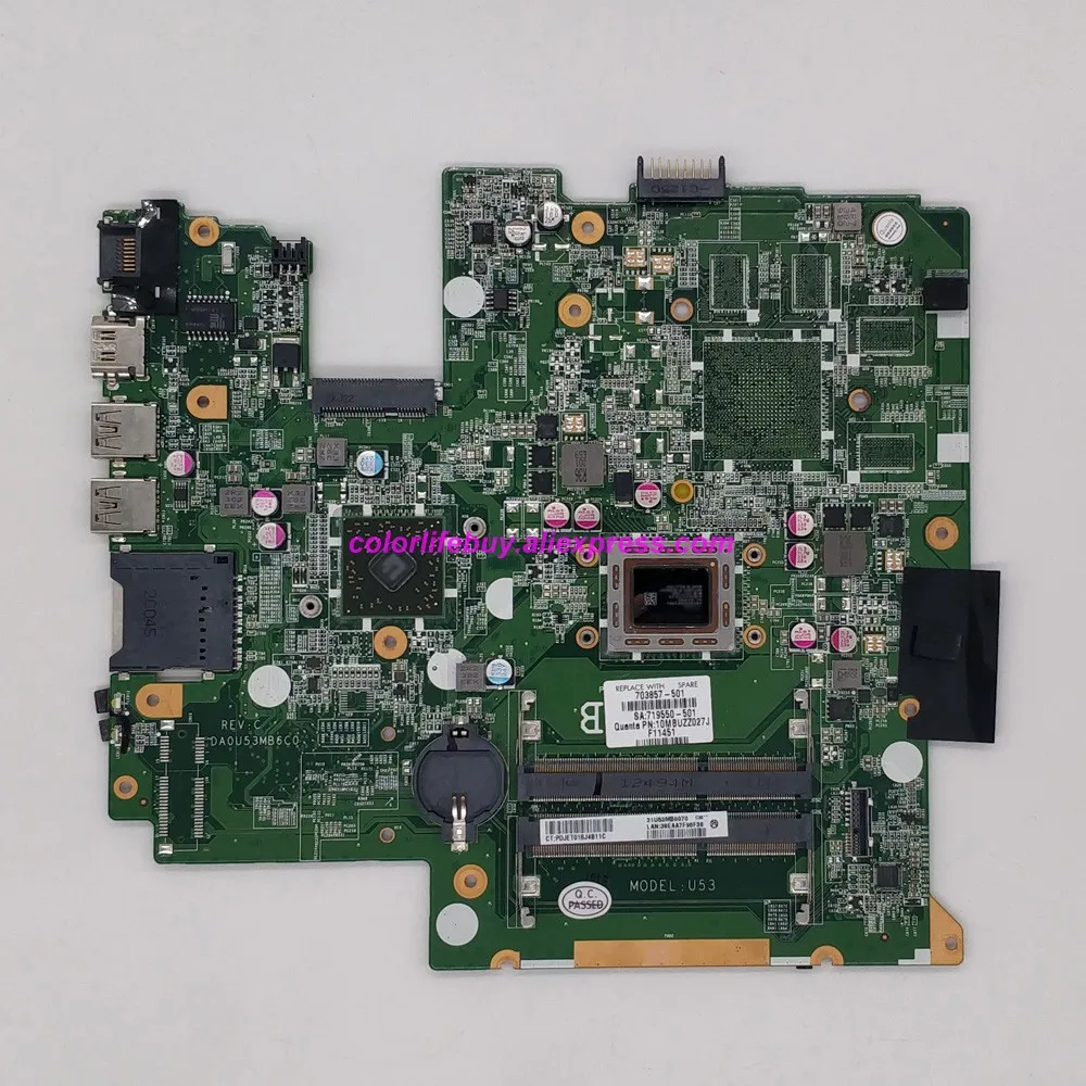 Genuine 703857-501 703857-001 DA0U53MB6C0 UMA A70M A4-4355M Laptop Motherboard for HP 14-b Series 14-B110US 14Z-B100 Notebook PC
Genuine 703857-501 703857-001 DA0U53MB6C0 UMA A70M A4-4355M Laptop Motherboard for HP 14-b Series 14-B110US 14Z-B100 Notebook PC