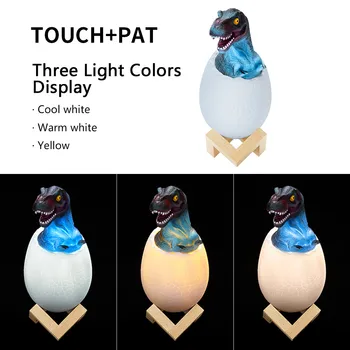 3D Dinosaur Lamp with 3 Colors LED Dinosaur Night Light and Pat Control Night Lights Home Decoration Lamp for Children Gift
3D Dinosaur Lamp with 3 Colors LED Dinosaur Night Light and Pat Control Night Lights Home Decoration Lamp for Children Gift