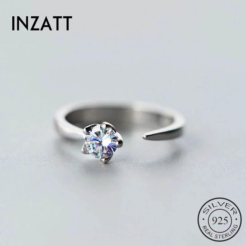 INZATT Real 925 Sterling Silver Zircon Resizable Ring For Fashion Women Cute Fine Jewelry Minimalist Accessories 2019 Gift
INZATT Real 925 Sterling Silver Zircon Resizable Ring For Fashion Women Cute Fine Jewelry Minimalist Accessories 2019 Gift