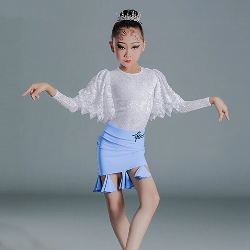 New Kids Dancing Clothes For Girls Latin Dance Dresses Lace Butterfly Sleeves Top Fringed Skirts Latin Dance Costume SL5658
New Kids Dancing Clothes For Girls Latin Dance Dresses Lace Butterfly Sleeves Top Fringed Skirts Latin Dance Costume SL5658