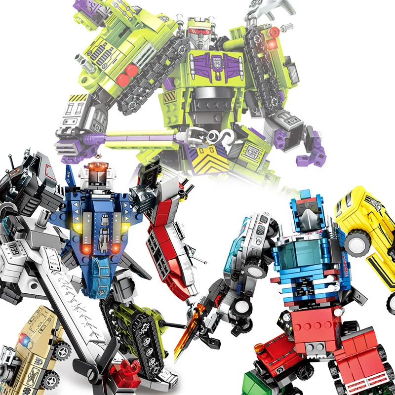6 IN 1 Creator Transformation Military War Robot Devastator Weapons Tank Ship Fighter Compatible Legoness City Toys for Children
6 IN 1 Creator Transformation Military War Robot Devastator Weapons Tank Ship Fighter Compatible Legoness City Toys for Children