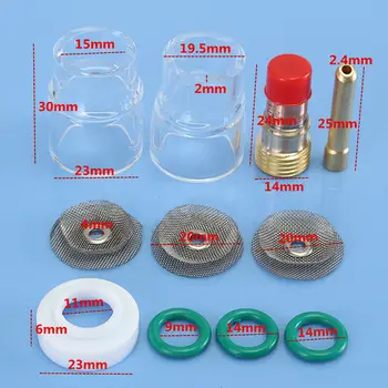 Kit TIG Welding Torch Consumables For WP-17 18/26 Stubby Gas Lens Heat Resistant
Kit TIG Welding Torch Consumables For WP-17 18/26 Stubby Gas Lens Heat Resistant
