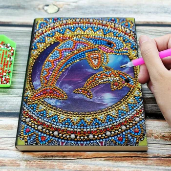 DIY Creative Special Shaped Diamond Painting Notebook dolphin Diary Book A5 Notebook Embroidery Diamond Cross Stitch Craft Gift
DIY Creative Special Shaped Diamond Painting Notebook dolphin Diary Book A5 Notebook Embroidery Diamond Cross Stitch Craft Gift