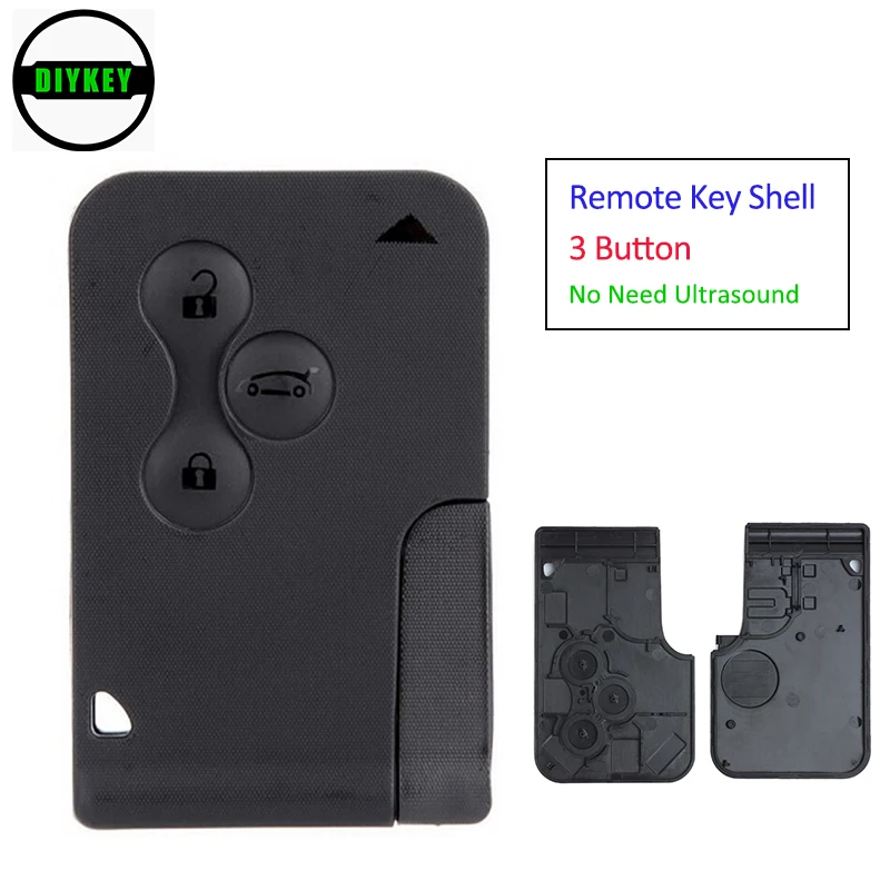 DIYKEY Smart Remote Key Shell 3 Button Key Case Replacement for Renault Megane Scenic (No Need Ultrasound)
DIYKEY Smart Remote Key Shell 3 Button Key Case Replacement for Renault Megane Scenic (No Need Ultrasound)