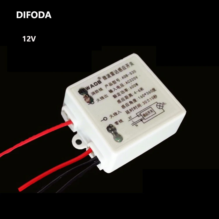 DC12V Microwave Radar Motion Sensor Body Motion sensor Induction Switch for LED Light Switch 12Volt
DC12V Microwave Radar Motion Sensor Body Motion sensor Induction Switch for LED Light Switch 12Volt