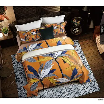 100S Egyptian cotton Bedding Set Plantain tree under dusk Bedding yellow Bed linen High density Bed Queen size Sheet Duvet Cover
100S Egyptian cotton Bedding Set Plantain tree under dusk Bedding yellow Bed linen High density Bed Queen size Sheet Duvet Cover