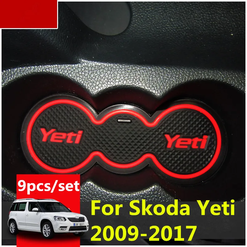 3D резиновый коврик подушка для автомобильной подставки Противоскользящий Skoda Yeti