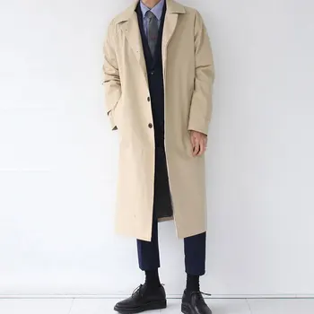 Japan Style Mens Trench Coat 2020 Fashion Designer Long Windbreaker Autumn Winter Single Breasted Windproof Overcoat Plus Size
Japan Style Mens Trench Coat 2020 Fashion Designer Long Windbreaker Autumn Winter Single Breasted Windproof Overcoat Plus Size