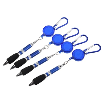 4 Blue Retractable Badge Reel Pen Belt Clip & Carabiner
4 Blue Retractable Badge Reel Pen Belt Clip & Carabiner