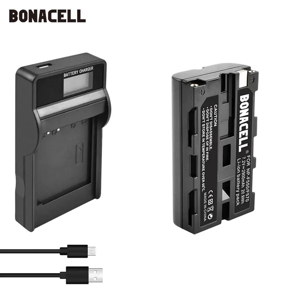 Аккумулятор 2900 мА · ч NP F570 F550 F330 + зарядное устройство USB с ЖК дисплеем для