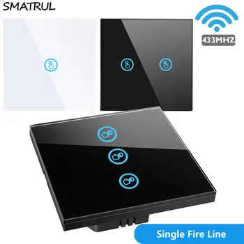 SMATRUL smart touch Switch Light wall EU standard 110V 220V 433MHZ RF Remote Control Glass Screen No Neutral Wire Panel led Lamp
SMATRUL smart touch Switch Light wall EU standard 110V 220V 433MHZ RF Remote Control Glass Screen No Neutral Wire Panel led Lamp
