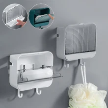 Shower Storage Holder Rack Organizer Wall Mounted Bar Soap Holder with Drain 2 Hooks Water Tray Waterproof Soap Holder
Shower Storage Holder Rack Organizer Wall Mounted Bar Soap Holder with Drain 2 Hooks Water Tray Waterproof Soap Holder
