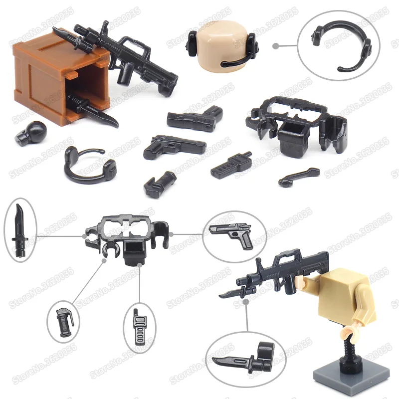 Legoinglys Military Weapons Belt Assembly Submachine Gun World War 2 Building Blocks Model Army Soldier Figures Child Gifts Toys
Legoinglys Military Weapons Belt Assembly Submachine Gun World War 2 Building Blocks Model Army Soldier Figures Child Gifts Toys