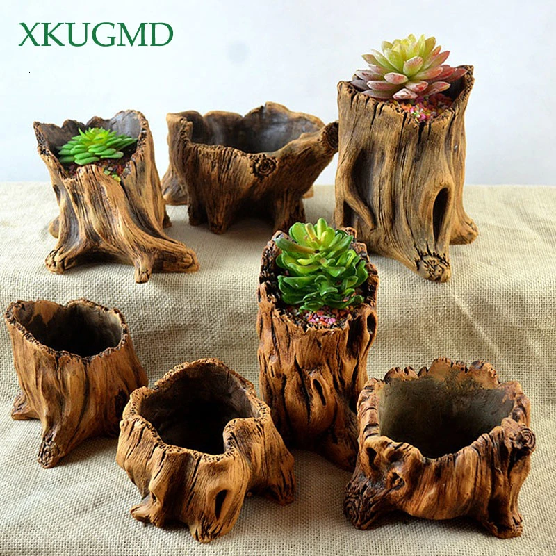 Retro Cement Flower Pot Wood Pile Sculpture Micro Landscape Plant Bonsai Desktop Flower Arrangement Container Home Decoration
Retro Cement Flower Pot Wood Pile Sculpture Micro Landscape Plant Bonsai Desktop Flower Arrangement Container Home Decoration