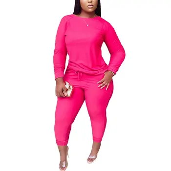 Women's 2 Piece Tracksuit Set, Long Sleeve Round Neck Loose Top + Drawstring Bodycon Pants Set Loungewear
Women's 2 Piece Tracksuit Set, Long Sleeve Round Neck Loose Top + Drawstring Bodycon Pants Set Loungewear