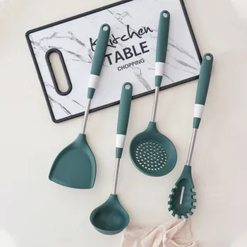 5pcs Silicone Non-Stick PanTurner Soup Spoon Spatula Scraper Pasta Server Kitchen utensils set Cooking Tools Kitchen accessories 
5pcs Silicone Non-Stick PanTurner Soup Spoon Spatula Scraper Pasta Server Kitchen utensils set Cooking Tools Kitchen accessories